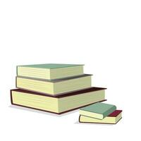 Stack of books isolated on white for banner back to school or education training class. Vector stack of books drawing, illustration literature for school study, information in textbook, pile and stack