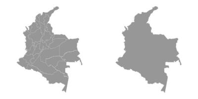 Colombia map with administrative divisions. vector