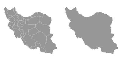 Iran map with administrative divisions. Vector illustration.