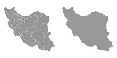 Iran map with administrative divisions. Vector illustration.