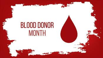 National Blood Donor Month concept. Banner with glowing low poly white blood drop on red background. Vector illustration.