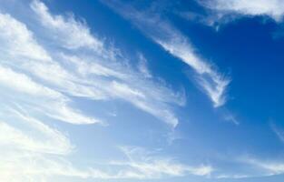 Blue sky with white cloud for nature background photo