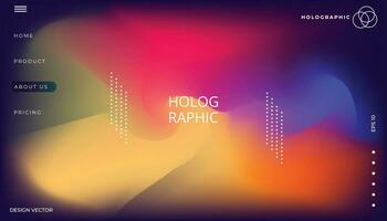 Abstract blurred colorful holographic background gradient effect. can be use for landing page EPS10 vector