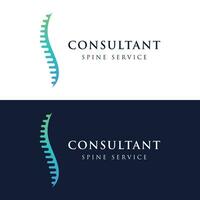 Chiropractic spine logo template design.Logo for nursing, massage, business and medicine. vector