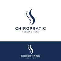 Chiropractic spine logo template design.Logo for nursing, massage, business and medicine. vector
