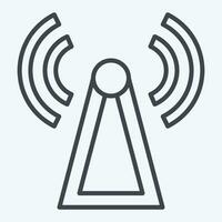 Icon Antenna Tower. related to Satellite symbol. line style. simple design editable. simple illustration vector