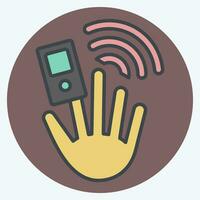 Icon Pulse Oximeter. related to Smart Home symbol. color mate style. simple design editable. simple illustration vector