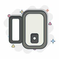 Icon Door Window Sensor. related to Smart Home symbol. comic style. simple design editable. simple illustration vector