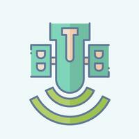 Icon Space Telescope. related to Satellite symbol. doodle style. simple design editable. simple illustration vector