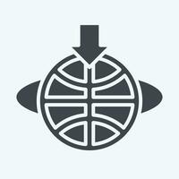 Icon Geostationary Orbit. related to Satellite symbol. glyph style. simple design editable. simple illustration vector