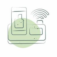 Icon Wireless Charger. related to Smart Home symbol. Color Spot Style. simple design editable. simple illustration vector