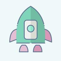 Icon Human Spacecraft. related to Satellite symbol. doodle style. simple design editable. simple illustration vector