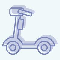 Icon Electric Scooter. related to Smart Home symbol. two tone style. simple design editable. simple illustration vector