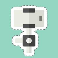 Sticker line cut Gimbal Stabilizer. related to Smart Home symbol. simple design editable. simple illustration vector