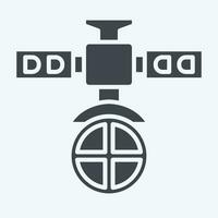 Icon Military Satellite. related to Satellite symbol. glyph style. simple design editable. simple illustration vector
