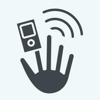 Icon Pulse Oximeter. related to Smart Home symbol. glyph style. simple design editable. simple illustration vector