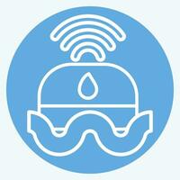 Icon Flood Sensor. related to Smart Home symbol. blue eyes style. simple design editable. simple illustration vector