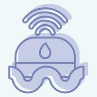 Icon Flood Sensor. related to Smart Home symbol. two tone style. simple design editable. simple illustration vector