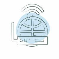Icon Internet Receiver. related to Satellite symbol. Color Spot Style. simple design editable. simple illustration vector
