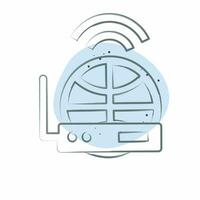 Icon Internet Receiver. related to Satellite symbol. Color Spot Style. simple design editable. simple illustration vector