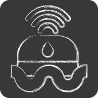 Icon Flood Sensor. related to Smart Home symbol. chalk Style. simple design editable. simple illustration vector