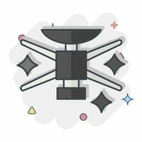 Icon Space Probe. related to Satellite symbol. comic style. simple design editable. simple illustration vector