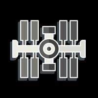 Icon Space Station. related to Satellite symbol. glossy style. simple design editable. simple illustration vector