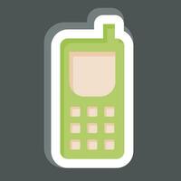 Sticker Satellite Phone. related to Satellite symbol. simple design editable. simple illustration vector