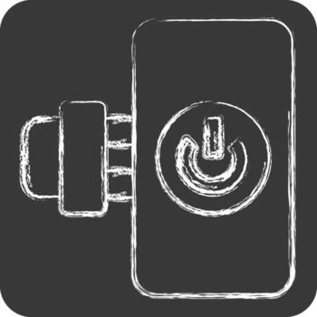 Icon Smart Plug. related to Smart Home symbol. chalk Style. simple design editable. simple illustration vector