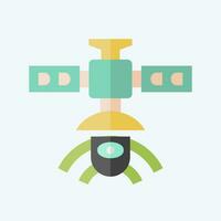 Icon Observation Satellite. related to Satellite symbol. flat style. simple design editable. simple illustration vector