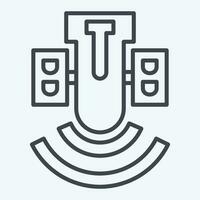 Icon Space Telescope. related to Satellite symbol. line style. simple design editable. simple illustration vector