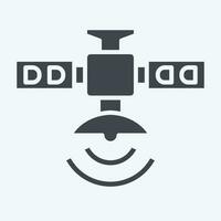 Icon Artificial Satellite. related to Satellite symbol. glyph style. simple design editable. simple illustration vector