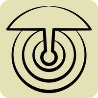 Icon Broadcasting. related to Satellite symbol. hand drawn style. simple design editable. simple illustration vector