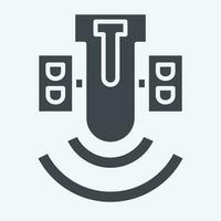 Icon Space Telescope. related to Satellite symbol. glyph style. simple design editable. simple illustration vector