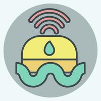 Icon Flood Sensor. related to Smart Home symbol. color mate style. simple design editable. simple illustration vector