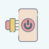 Icon Smart Plug. related to Smart Home symbol. doodle style. simple design editable. simple illustration vector