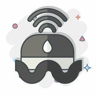 Icon Flood Sensor. related to Smart Home symbol. comic style. simple design editable. simple illustration vector