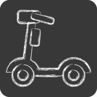 Icon Electric Scooter. related to Smart Home symbol. chalk Style. simple design editable. simple illustration vector