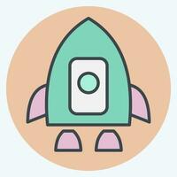 Icon Human Spacecraft. related to Satellite symbol. color mate style. simple design editable. simple illustration vector