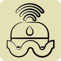 Icon Flood Sensor. related to Smart Home symbol. hand drawn style. simple design editable. simple illustration vector