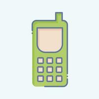 Icon Satellite Phone. related to Satellite symbol. doodle style. simple design editable. simple illustration vector