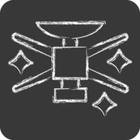 Icon Space Probe. related to Satellite symbol. chalk Style. simple design editable. simple illustration vector