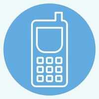 Icon Satellite Phone. related to Satellite symbol. blue eyes style. simple design editable. simple illustration vector