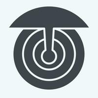 Icon Broadcasting. related to Satellite symbol. glyph style. simple design editable. simple illustration vector