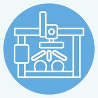 icono robot agrícola. relacionado a inteligente hogar símbolo. azul ojos estilo. sencillo diseño editable. sencillo ilustración vector