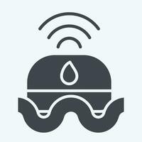 Icon Flood Sensor. related to Smart Home symbol. glyph style. simple design editable. simple illustration vector