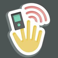 Sticker Pulse Oximeter. related to Smart Home symbol. simple design editable. simple illustration vector