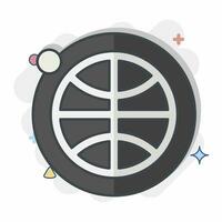 Icon Earth Orbit. related to Satellite symbol. comic style. simple design editable. simple illustration vector