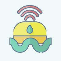 Icon Flood Sensor. related to Smart Home symbol. doodle style. simple design editable. simple illustration vector