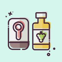 Icon Wine Bottle Opener. related to Smart Home symbol. MBE style. simple design editable. simple illustration vector